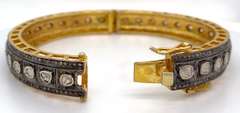 Unique Mine Cut Diamond Bangle