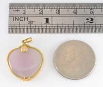 Lavander Jade Heart in 14k Bezel