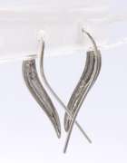 Beautiful White Gold Earrings Climbers