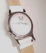 Ed Hardy Classic ladies roses watch with Swarovski crystals and white leather strap