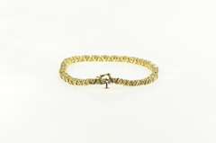14K Yellow Gold 1.71 Ctw Diamond Zig Zag Triangle Link Tennis Bracelet