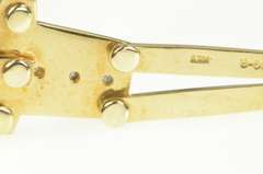 14K Yellow Gold Diamond Button Robot Articulated Statement Pendant