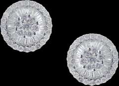 Illustrious Halo Diamond 18k White Gold Earrings