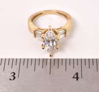 Marvelous CZ Ring in 14K Yellow Gold