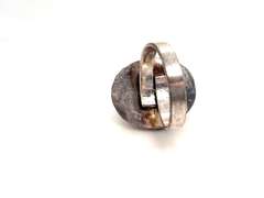 👻GORE-GEOUS! 👻 Oval Black Onyx Tibetan Silver Rope Design Ring