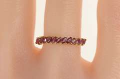 14K Yellow Gold Marquise Ruby Stackable Wedding Band Ring
