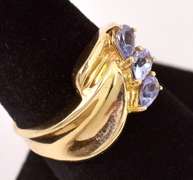 Wonderful Purple Gemstone Ring in 14K Yellow Gold