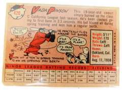 Vada Pinson 1958 Topps Rookie Baseball Card