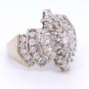 Wonderful White Gold Diamond Cluster Ring