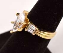 Marvelous CZ Ring in 14K Yellow Gold