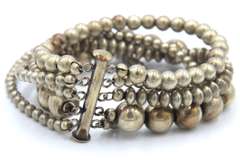 Vintage Sterling Silver Multi Strand Ball Bracelet