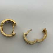 14K YELLOW GOLD AND DIAMPOND LOOP EARRINGS