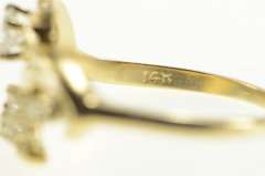 14K Yellow Gold 0.38 Ctw Diamond Ornate Scroll Engagement Ring