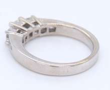 Dazzling White Gold Princess 3 Stone Diamond Ring