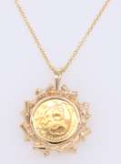 24kt Panda Coin Pendant on Chain