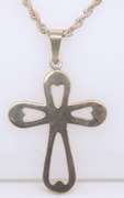 Vintage Sterling Silver Cross Pendant on Chain