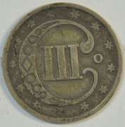 Very Scarce 1851-O Three Cent Silver Piece in VF
