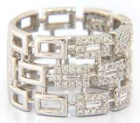 Absolutelty Gorgeous White Gold Multi Row Diamond Band Gabriel & Co