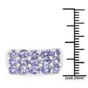 Plated Rhodium 2.55ctw Tanzanite Ring