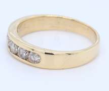 Favourite Yellow Gold Channel Set Diamond Band