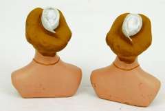 2 Vintage French Convent Nurse Busts