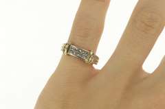 14K Yellow Gold 0.46 Ctw Princess Diamond Squared Channel Ring