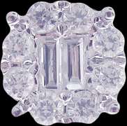Beautiful 18k White Gold Diamond Earrings