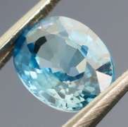 Glittering 1.66ct diamond luster blue Zircon