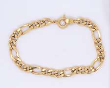 18KT Yellow Gold Figaro Chain Bracelet