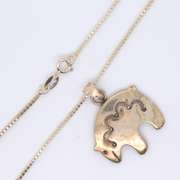 Vintage 925 Sterling Silver Bear Pendant on Chain