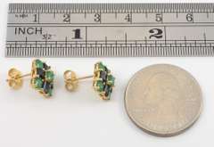 Interesting Emerald & Sapphire Earrings
