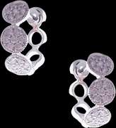 Triple Set Diamond Cluster 18k White Gold Earrings