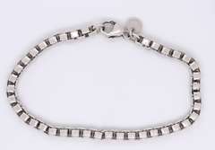 Tiffany & Co Sterling Silver Venetian Box Link Bracelet