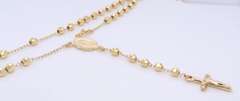Graceful Yellow Gold Rosary Necklace