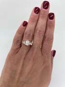 Custom GIA Certified 1.63CTW Three Stone Diamond Engagement Ring