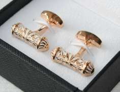 Handsome Pair Jeweled Style Cufflinks By Carelli