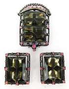 Vintage Deco Midnight Magic Signed Costume Jewelry