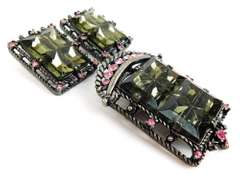 Vintage Deco Midnight Magic Signed Costume Jewelry