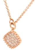 New Gabriel & Co Rose Gold Pave Diamond Beaded Pendant on Chain