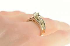 14K Yellow Gold 0.83 Ctw Marquise Diamond Engagement Ring