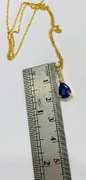 14kt Yellow Gold, Tanzanite, & Diamond Necklace