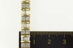 14K Yellow Gold 8.30 Ctw Baguette Diamond Encrusted Tennis Bracelet