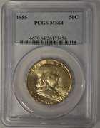 1955 Franklin Half Dollar PCGS MS64