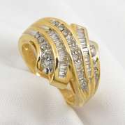 Sparkling Channels of Diamonds Ring