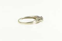 10K White Gold Round Diamond Halo Engagement Promise Ring