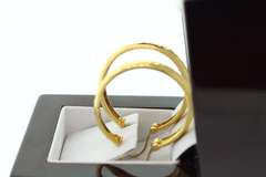 LADIES 21K  GOLD LOOP EARRINGS