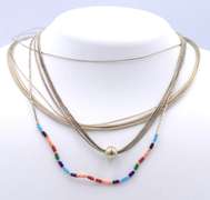 Group Lot of 3 Vintage Sterling Silver Necklaces