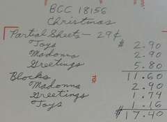 Stamps:  Christmas  $17.40