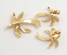 14k Palm Tree Earring & Pendant Suite