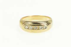 10K Yellow Gold 0.42 Ctw Wavy Diamond Statement Bypass Ring